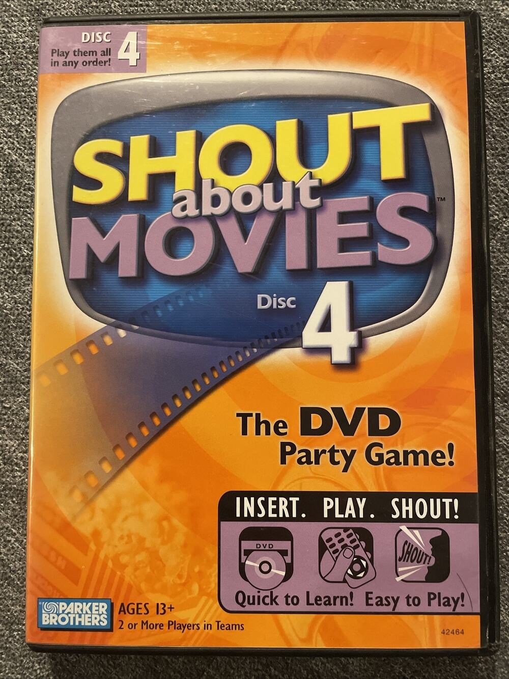 SHOUT ABOUT MOVIES Disc 4 The DVD Party Game 2004 Hasbro DVD Parker Brothers